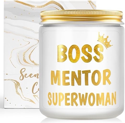 Best Boss Lady Gifts for Women, Boss Appreciation Gifts for Mentor Manager Supervisor, Lavender Candle