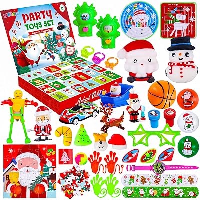 Fidget Advent Calendar 2024 for Kids, 24 Days of Surprise Fidget Toys Countdown Advent Calendars Toy for Kids Xmas Holiday Gifts Christmas Party Favors for Kids Boys Girls