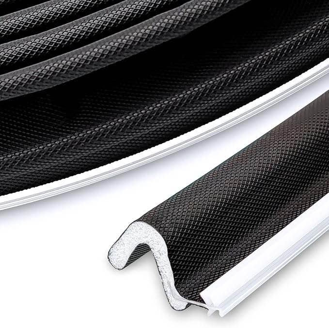 Door Weather Stripping Door Seal Strip for Door/Window Q Foam Kerf Weather Stripping Door Frame Soundproof Door Seal Strip with PVC Flange, Card Slot Installation Seals Large