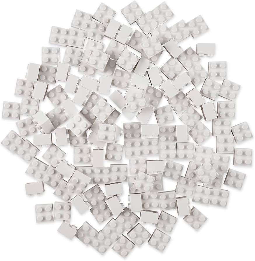 Strictly Briks Classic Bricks 144 Piece 2x2 White Building Brick Creative Play Set - 100% Compatible with All Major Brick Brands