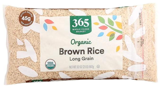 365 by Whole Foods Market, Organic Long Grain Brown Rice, 32 OZ  best by 2/5/2025