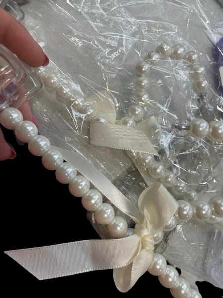 Pearl Beaded Clothes Rack Large Bowknot Wedding Shop Daily Pants Hangers