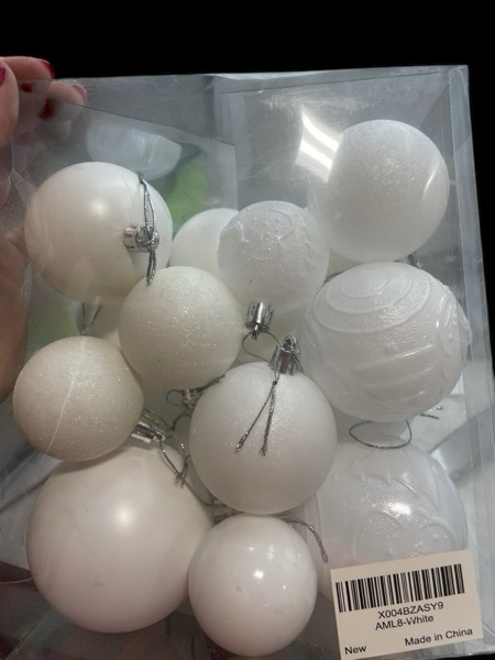 Christmas Balls Hanging Decoration Baubles Decorative Plastic Christmas Ornaments Colorful Decors for Xmas Trees, Hallway, Birthday Party, Wedding and Holidays