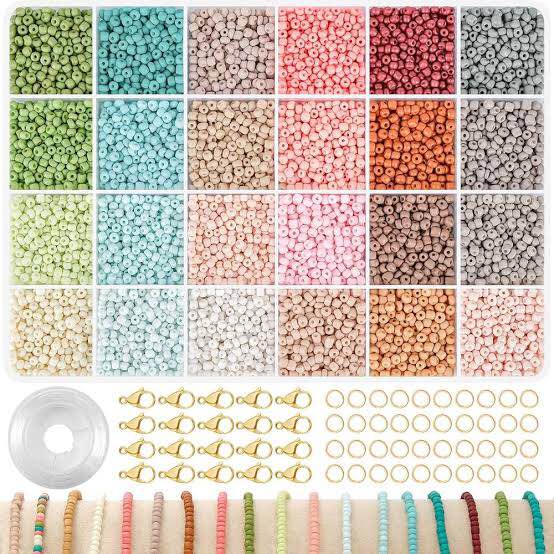 Nintaret Bracelet Making Kit, Small Beads for Bracelet, 3mm Seed Beads for Jewelry Making, Bead Bracelet Kit, Friendship Bracelet Bead Kit for Girls Adult DIY Bead Crafts