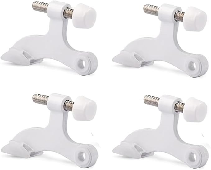 Hinge Pin Door Stopper Easily Install Protective Bumper Tips Easy to Install Prevents Wall and Door Damage Adjustable Heavy Duty Hinge Pin with Rubber Bumper