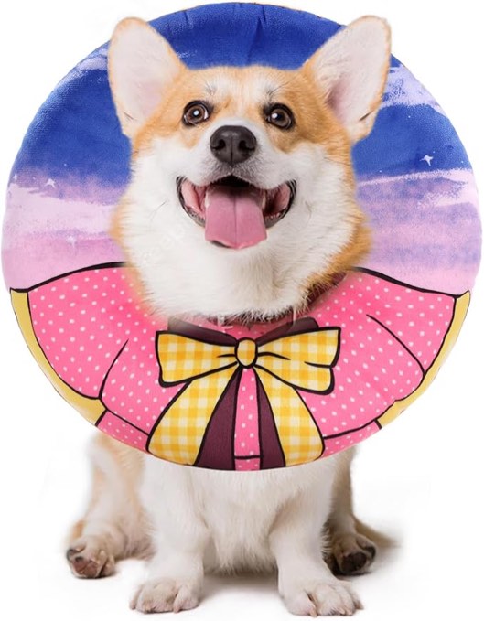 ROYALAY Soft Dog Cone for Pets, Adjustable Dog Collar Comfortable Lightweight Elizabethan Collar for Dogs and Cats, Alternative for After Surgery, Wound Care, Spay, Neuter from Licking Wounds,L