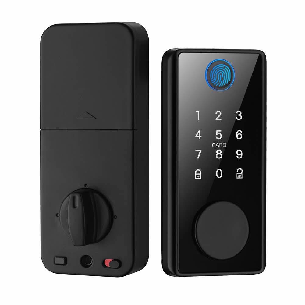 SMART Bluetooth FingerPrint Keypad Black Lock with Keys