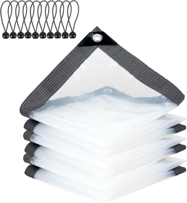COZLMHJ Thicken Clear Waterproof Tarp (8x9.8ft?2.4x3m?)