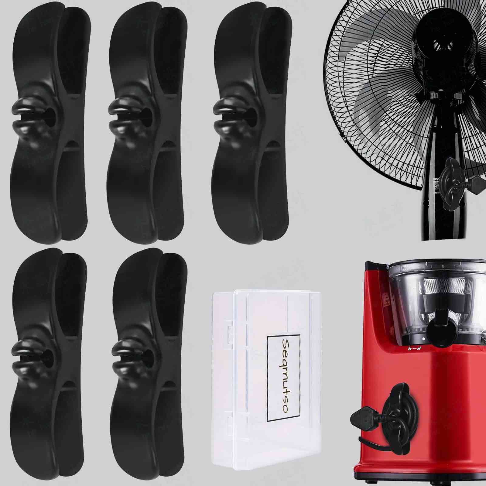 Cord Organizer for Fans (Black 5pcs)