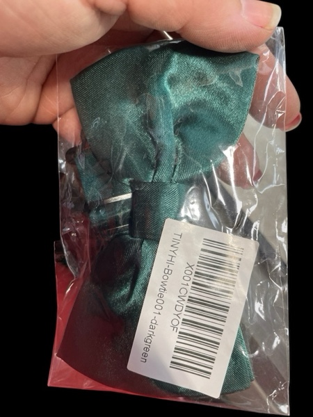 TINYHI Men's Pre-Tied Satin Formal Tuxedo Bowtie Adjustable Length Satin Bow Tie (Dark Green)