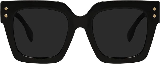 mosanana Retro Oversized Square Polarized Sunglasses for Women Vintage 70s Classic Big Sun Glasses MS52365