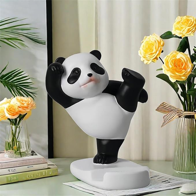 INcorioptimiC Cool Cell Phone Stand,Phone Holder for Desk,Office Phone Holder,Exquisite Cell Phone Stand for Desk,Portable Phone Stand for Desk,Phone Stand Compatible with All Mobile Phone(Kung Fu)