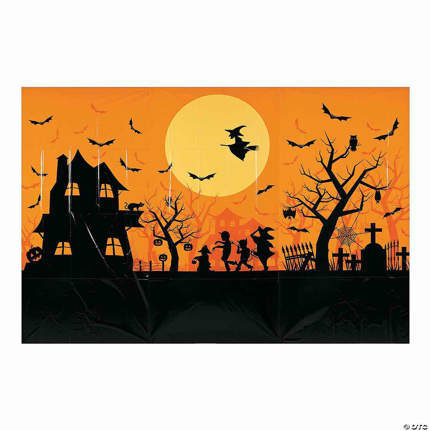137 pieces halloween decorations — includes tablecloth, cake topper, etc. fsk01
