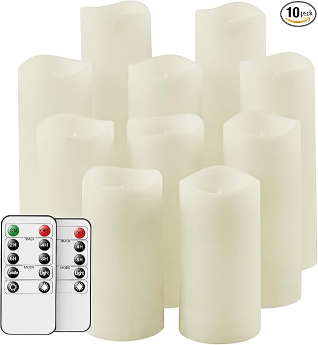 salipt Flameless Candles, LED Flickering Candles Set