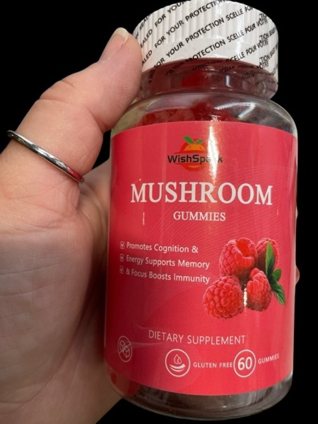 WishSpark Mushroom Gummies, Dietary Supplement (60 Gummies)