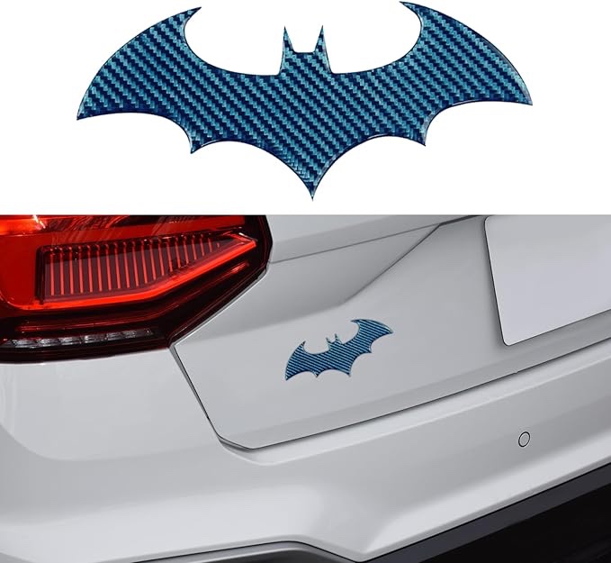 Automotive Body Decals, Car Anti-Scratch Decorative Stickers, Car Bat Stickers, Carbon Fiber Bat Car Sticker, Vehicle Classic Logo Stickers Automative Exterior Decoration Suitable for Cars, Trucks,
