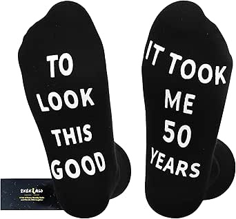 ZXGXLAW Birthday Gift for 30th 40 Year 50 Old Men 60th Women Dad Mom Husband Grandpa Christmas Fathers Day Anniversary, Large, Age - Good 50