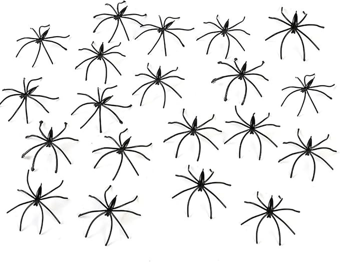 Realistic Spiders Prank, Realistic Fake Spiders, Mini Black Scary Plastic Spiders