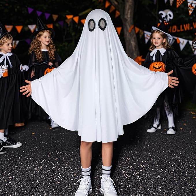 Unisex Ghost Costume for Kids - Halloween Costume for Boys (XS)