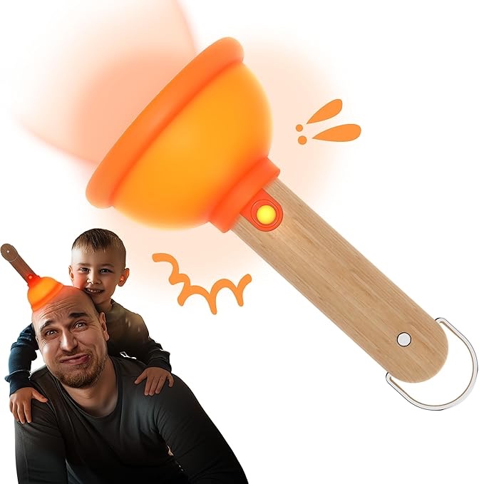 UNEEDE Plunger Night Light for Kids,Funny Silicone Nursery Night Lamp,Rechargeable Table Lamp Bedside Lamp,Cute Room Decor Night Light for Bedroom,Living Room,Desk Decorations,Halloween Decorations