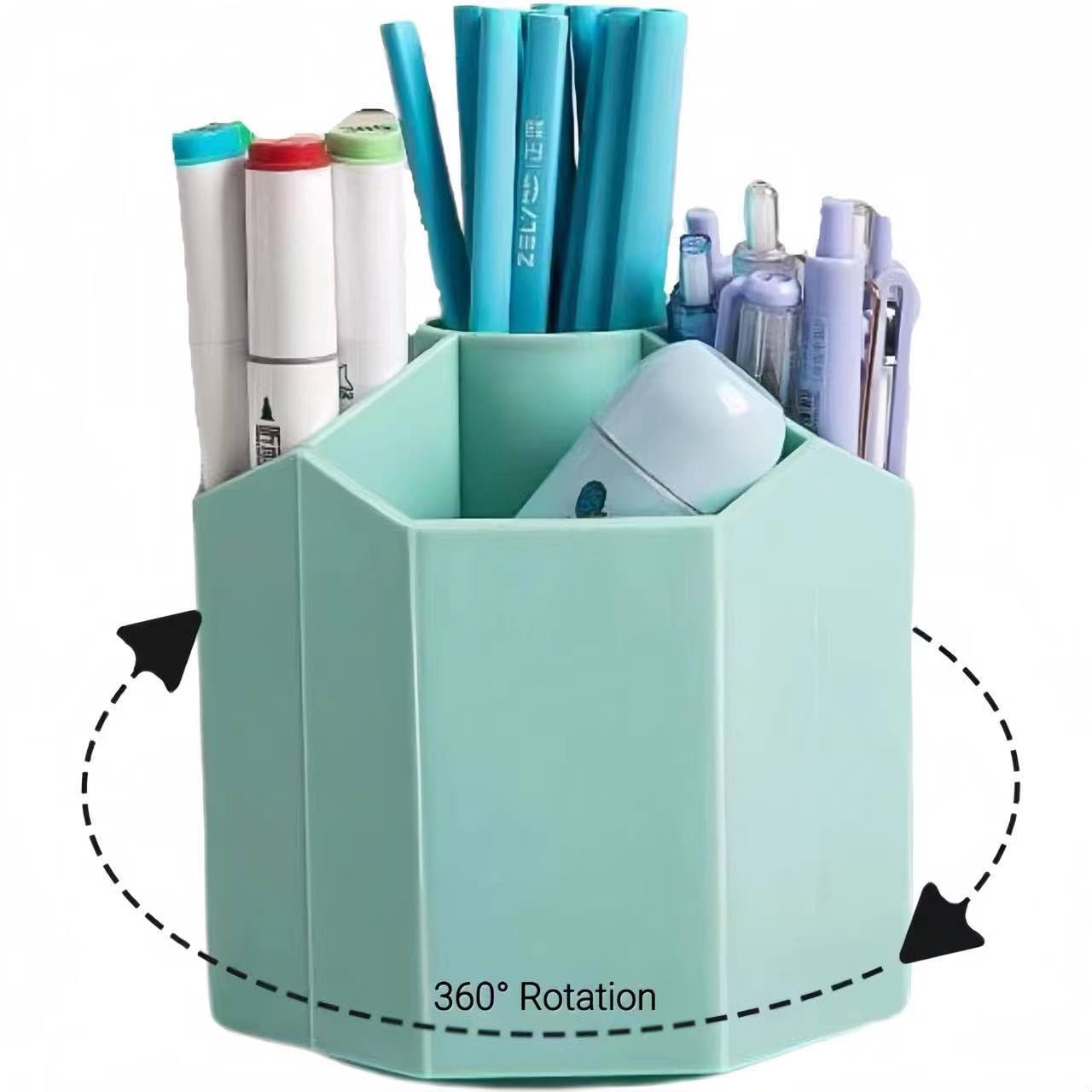 HAPINARY Rotating Pen Holder Stylish Desktop Organizer for Office Home Convenient Pencil Storage Box Wear-Resistant Pencil Holder for Desk College Essentials