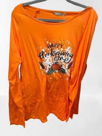 Womens Pumpkin Thanksgiving Graphic Sweatshirts Casual Fall Long Sleeve Tops (XL)