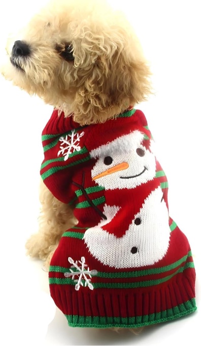 SHIAOMIN Dog Snowman Sweaters Xmas Dog Holiday Costume Year Christmas Clothes Pet Hoodies Small Dog Cat (X-Small)