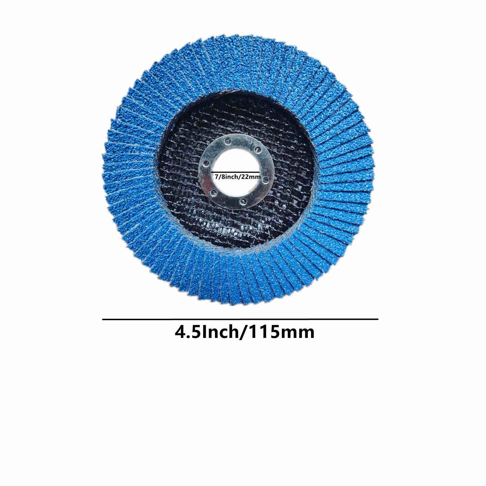 ROZZLOOM 4 1/2 Inch Zirconia Flap Discs for Aangle Grinder - 60 Grit 4.5x7/8'' Grinding Wheels, Sanding Disc for Rust Removal/Grinding/Finishing/Sanding/Deburring