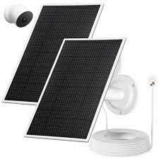 6V 4.5W Solar Panel for Google Nest Cam Outdoor or Indoor, IP65 Waterproof Google Nest Camera Solar Panel with 10Ft Cable Continuous Power to The Camera - 2 Pack