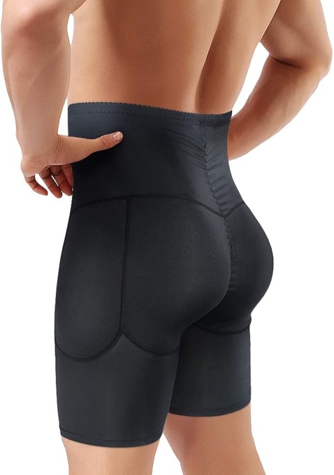 Mens Tummy Control Shaping Shorts High Waist Shaping Waist Boxer Shorts Stretch Pants Tummy
