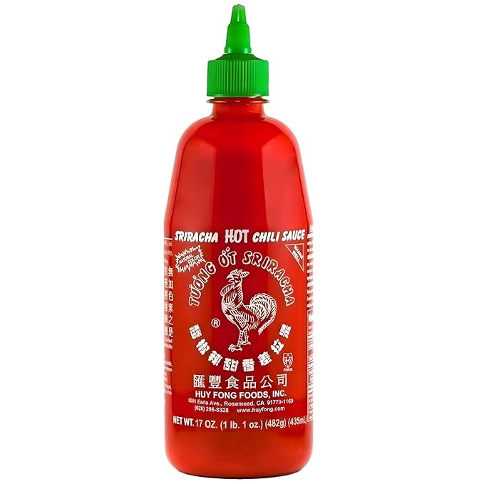 The Original Huy Fong Sriracha, Rooster Sriracha Chili Sauce, Spicy Flavor Hot Sauce W/Chili Pepper,