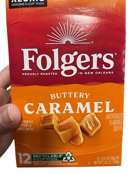 Folgers Buttery Caramel Flavored Coffee, 12 Keurig K-Cup Pods
