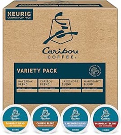 Caribou Coffee Single Serve Keurig K-Cup Pod Variety Pack, Light, Medium, and Dark Roast Coffees, 40-Count Box(Pack of 1)