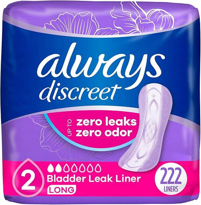 Always Discreet, Incontinence Liners, Very Light, Long Length, 111 Count
