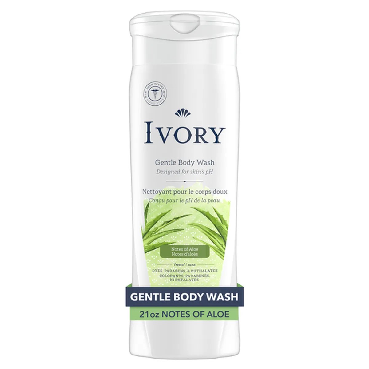 Ivory Gentle Body Wash, Notes of Aloe