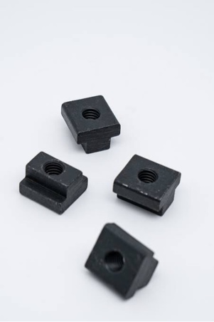 ZHYOHEN 4PCS Black Threaded T Slot Nuts 1/2 inch Slide Trapezoidal Mould Fixing Threaded Nuts T Slot