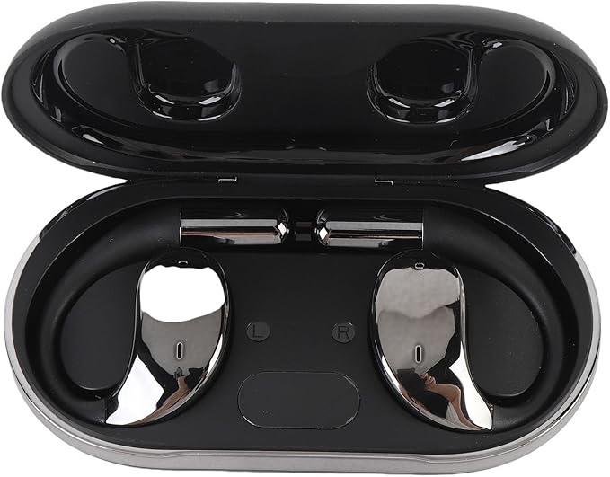 ai translation earbuds, touch control real time translator device two way translation headphones language translator ear hook, over the ear earbuds bluetooth earphones for travel (black)