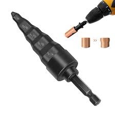 HVAC Repair Tool, Swaging Tool HVAC 5 in 1 Air Conditioner Copper Pipe Expander Swaging Drill Set Copper Tubing Tool with 1/4, 3/8, 1/2, 5/8, 3/4 Bits