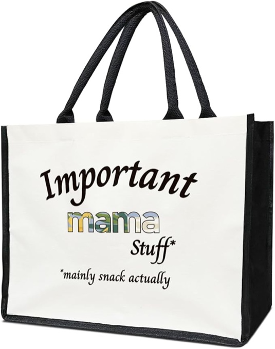 lamocho Mama Gifts Tote Bags for Women, Canvas Tote Bag for Mom Mama, Mother Gifts from Daughter Son Retirement Gifts Thank You Gifts for Mom Mothers, Reusable Grocery Beach Shopping Bag Handbag -11