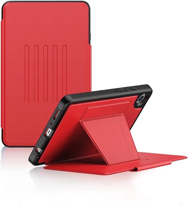 BLOSOMEET Case for Samsung Galaxy Tab A9 8.7'' SM-X110/X115/X117 with Magnetic Stand,Galaxy Tab A9 Cover with Card Slot,Blue Case for Galaxy Tab A9 8.7 inch Red