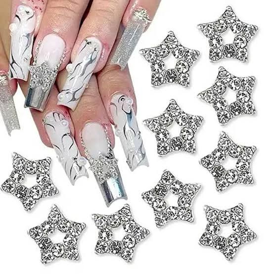 3D Star Rhinestones Nail Charm 