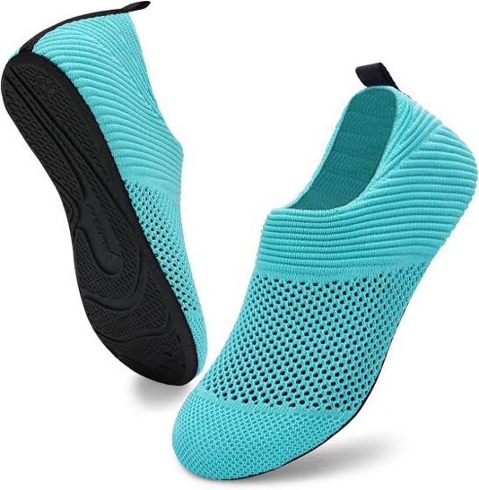 ANLUKE Water Shoes for Womens Mens Barefoot Quick-Dry Aqua Socks for Beach Swim Surf Yoga (40/41, KGreen)