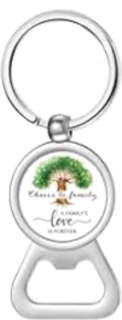 Personalized Double Sided Photo Engraved Keychain with Bottle Opener 