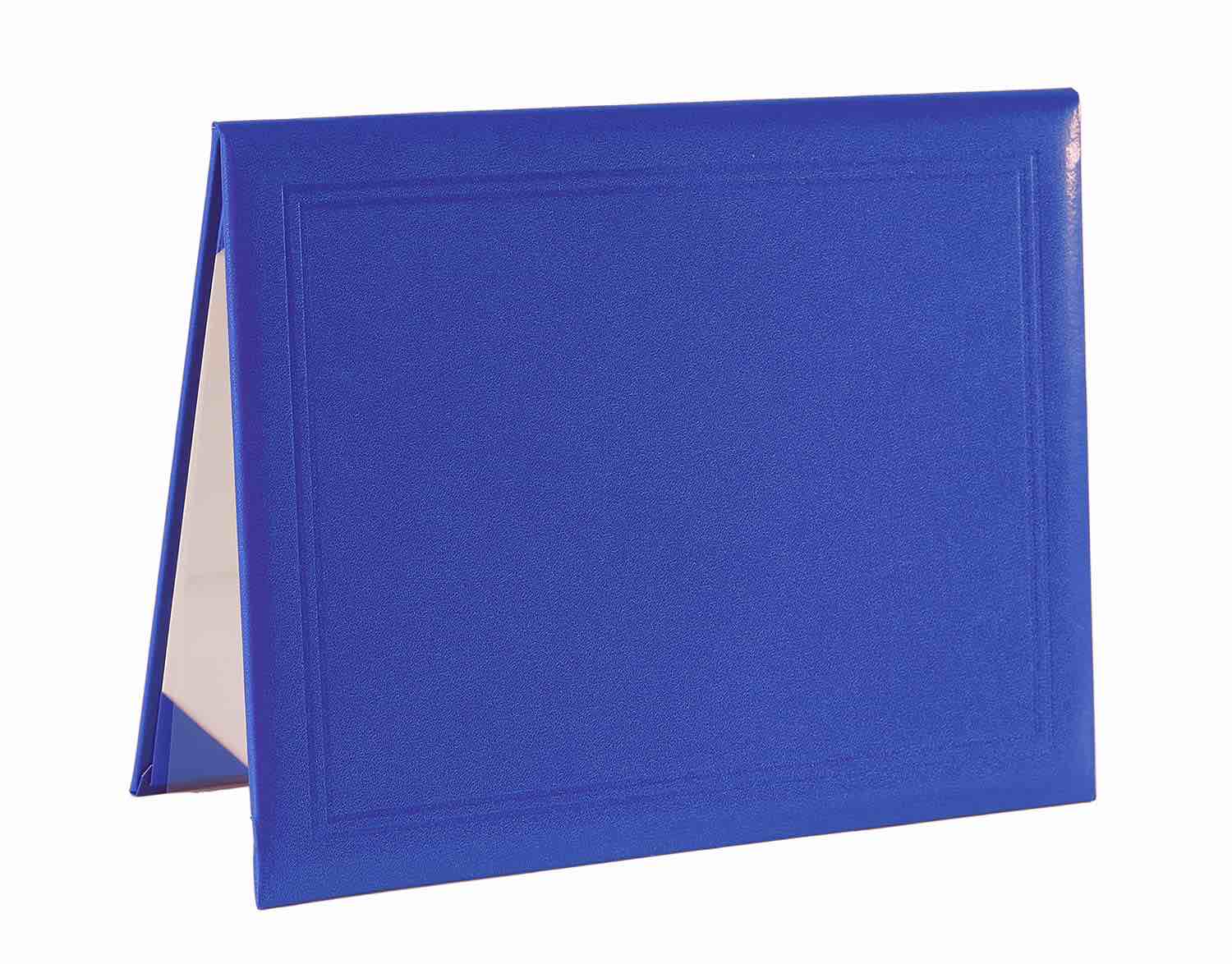 Diploma Cover 8.5x11 Graduation Covers Certificate Document Holder Smooth Leather Letter Size Style-C Blue