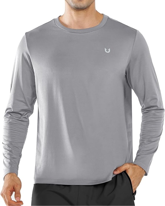 NORTHYARD Men's Long Sleeve Running Shirts Quick Dry Athletic Workout Gym Sun Protection UPF 50+ Shirt Hiking Swim Rash Guard - XL