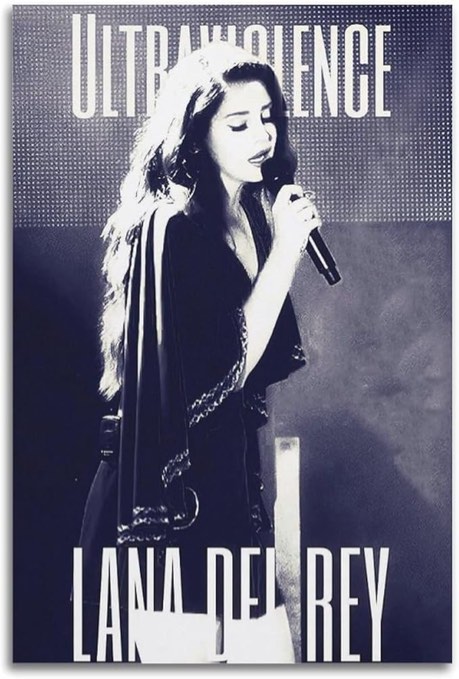 Generic Lana-Del Poster Rey Music Poster Music Celebrity Poster Album Poster Hd Wall Art Print Gift Living Room Home Office Decoration Abstract Design Unframe-style-316x24inch(40x60cm)
