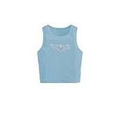SOLY HUX Girl's Y2k Tank Top Sleeveless Heart Rhinestone Summer Crop Tops 9 Years Blue Heart