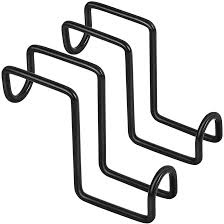 WHYHKJ Horse Bucket Wire Hooks 4 inch Fixed Hooks Rail Saddle Hooks Heavy Duty Metal Stall Hooks for Doors Fences for Garages Barns Porches Sundries Cloakrooms Black