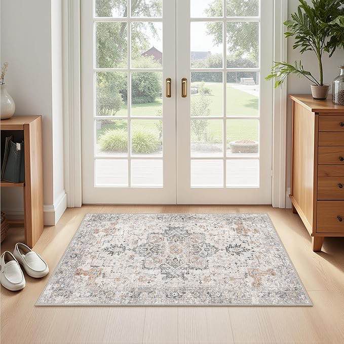 Hallway Rug Living Room Rug, Machine Washable, Rug Runner with Non-Slip Backing, Rug for Hallway, Entrance, Kitchen, Corridor and Stairs