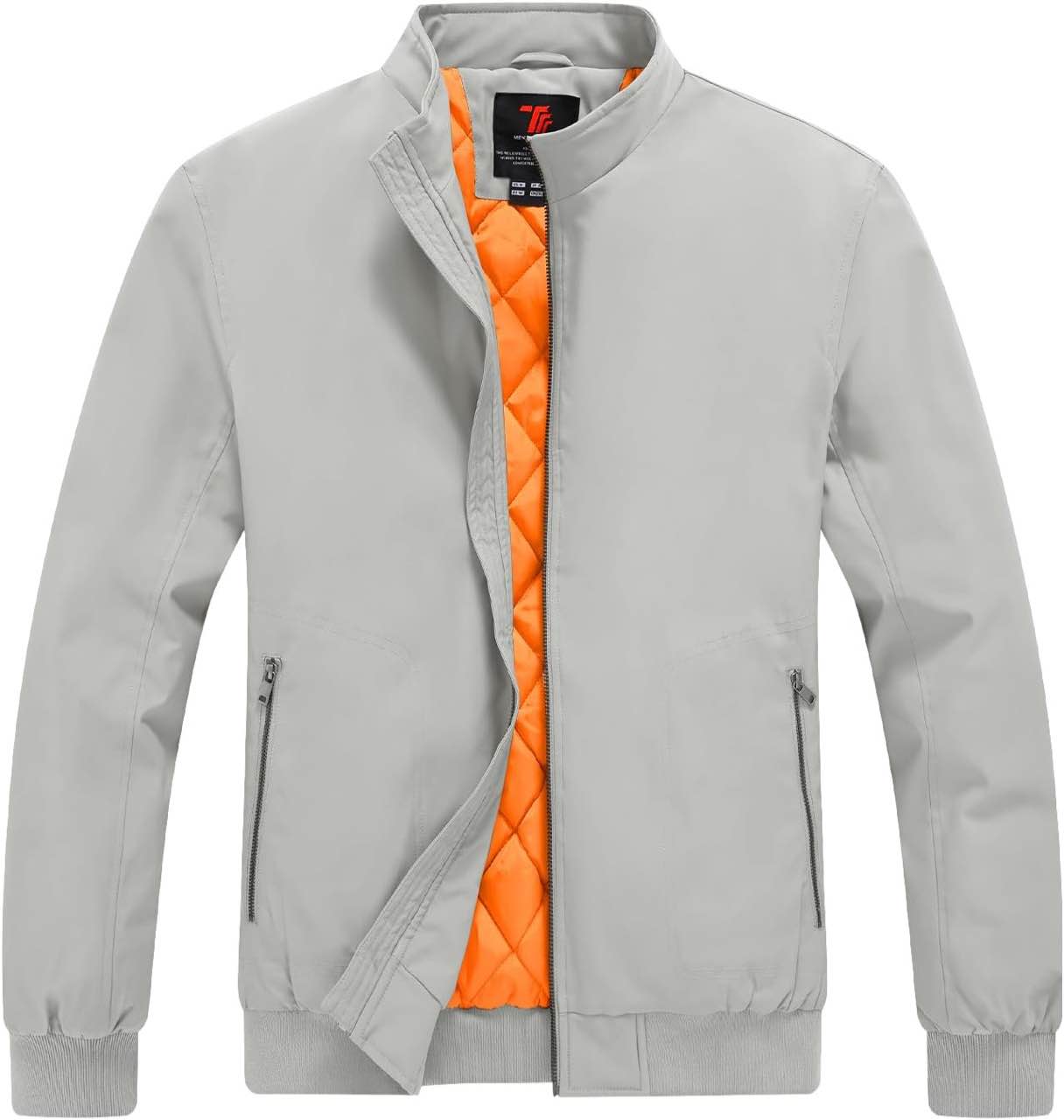 Rdruko Men's Winter Lightweight Bomber Jackets Windbreaker Golf Casual Fall Water Resistant Stylish Quilted Coat (XXXL)